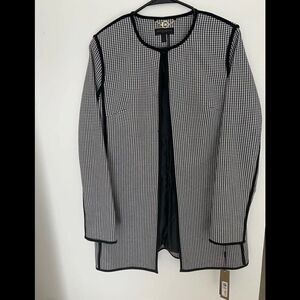 Donna Karan Newyork Jacquard Topper Jacket size S $149